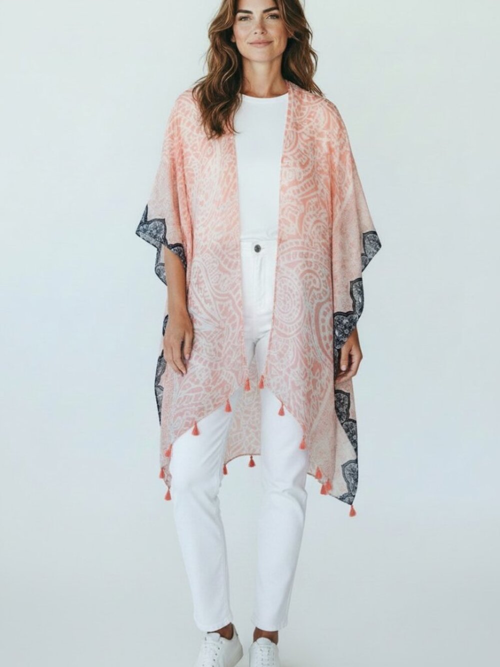 Soft, flowy, lightweight sheer topper, Dress it up or wear it at the beach! OS